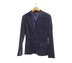 Zara Navy Corduroy Blazer