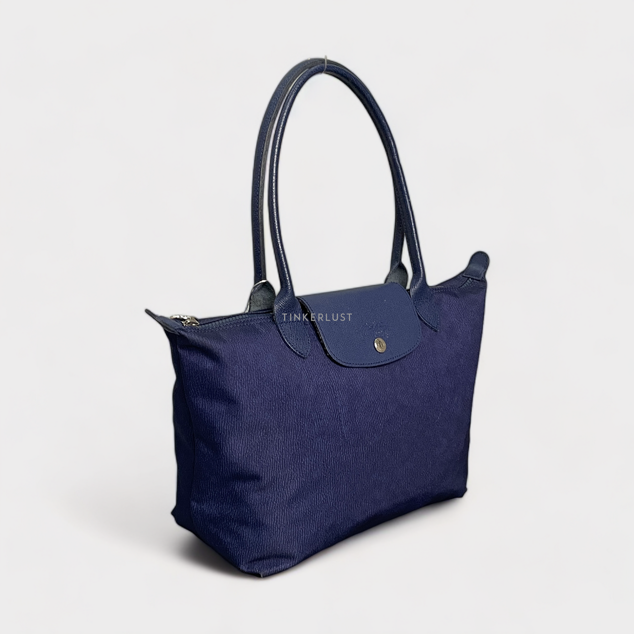 tas tote bag Longchamp Le Pliage Jeans Small Blue Tote Bag Tinkerlust