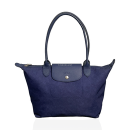 Longchamp Le Pliage Jeans Small Blue Tote Bag