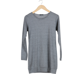 Nikicio Grey Glittery Sweater Mini Dress