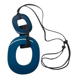 Hermes Kara Lacquered Blue Buffalo Horn Necklace