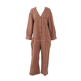 Zara Brown Jumpsuit