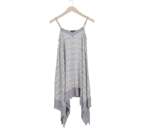 Zalora Grey Handkerchiefs Mini Dress