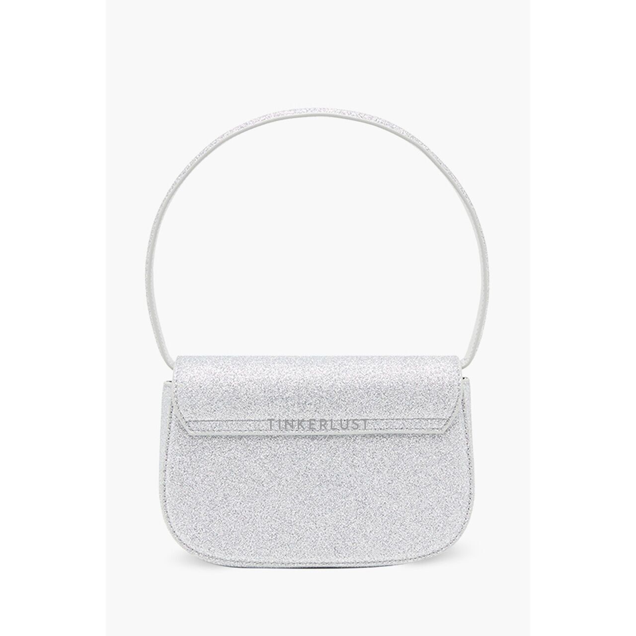 人気★DIESEL★1DR SHOULDER BAG IN GLITTER FABRIC SILVER Women's 1DR-Iconic shoulder bag in glitter fabric | Silver