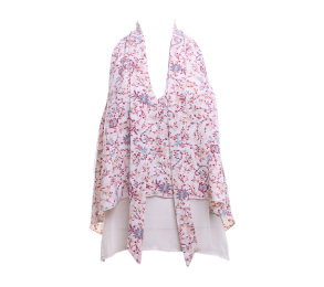 Zara Cream Patterned Sleeveless