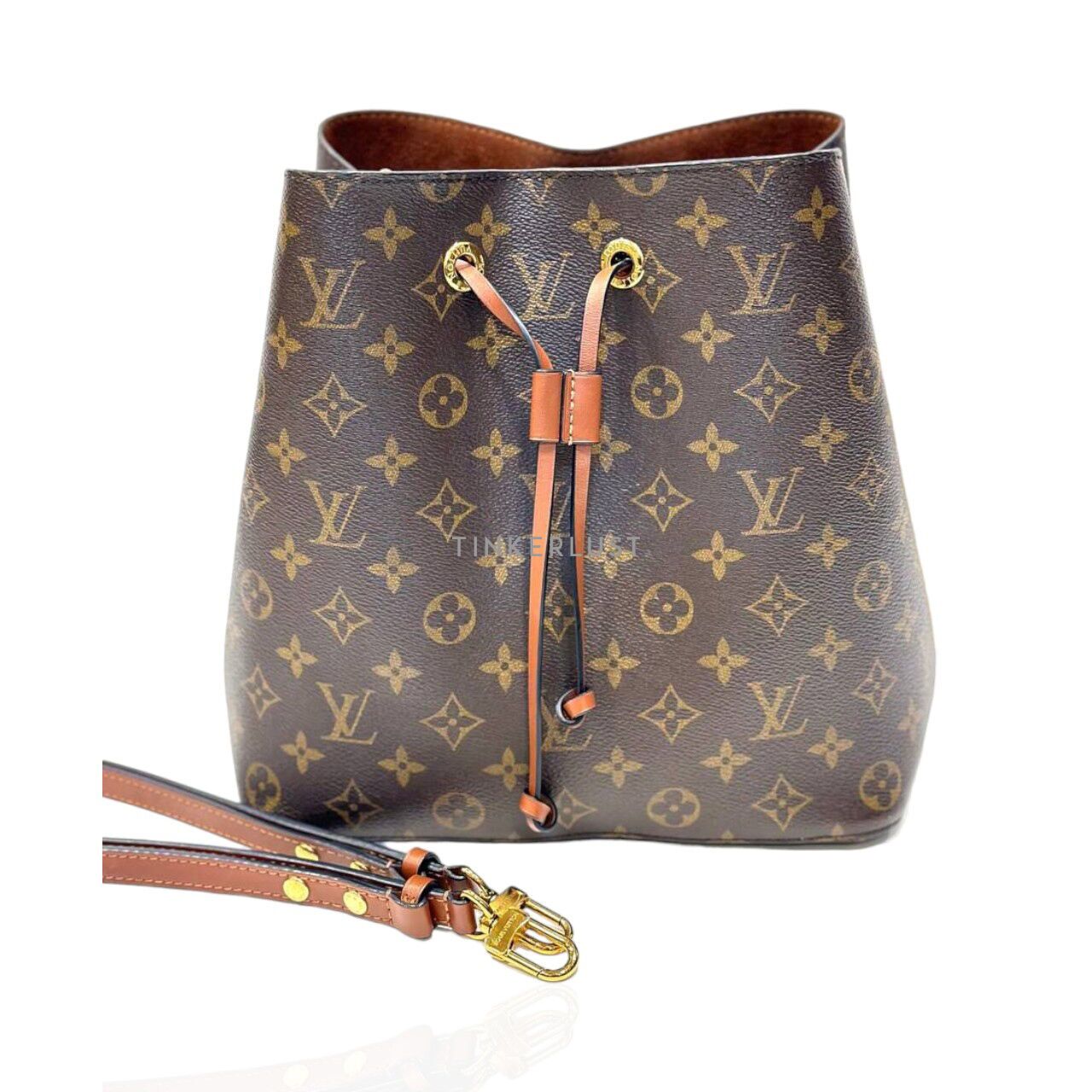 tas shoulder bag Louis Vuitton Neo Noe Monogram Caramel GHW Chip 2022 Shoulder Bag Tinkerlust