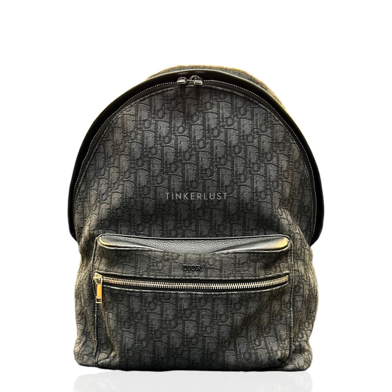 tas backpack Christian Dior Oblique Jacquard Black Backpack Tinkerlust