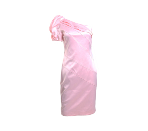Karen Millen Pink One Shoulder Mini Dress