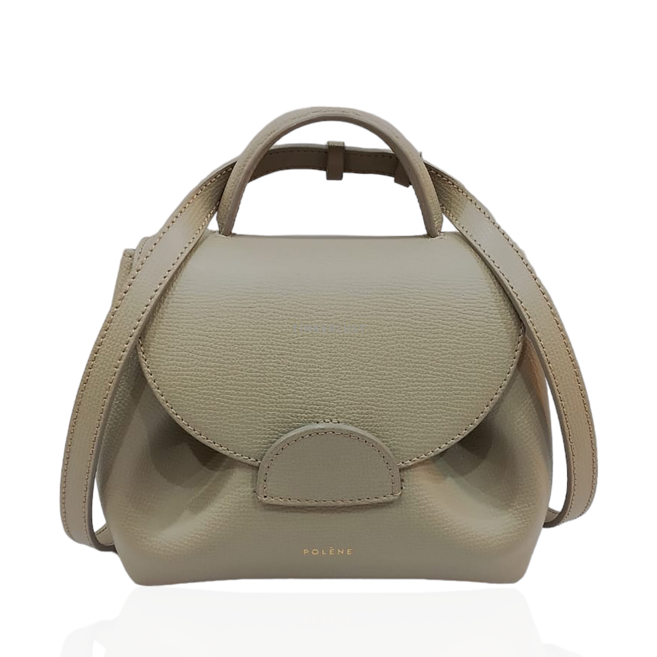 tas satchel Polene Numero Uno Nano Beige Satchel Tinkerlust