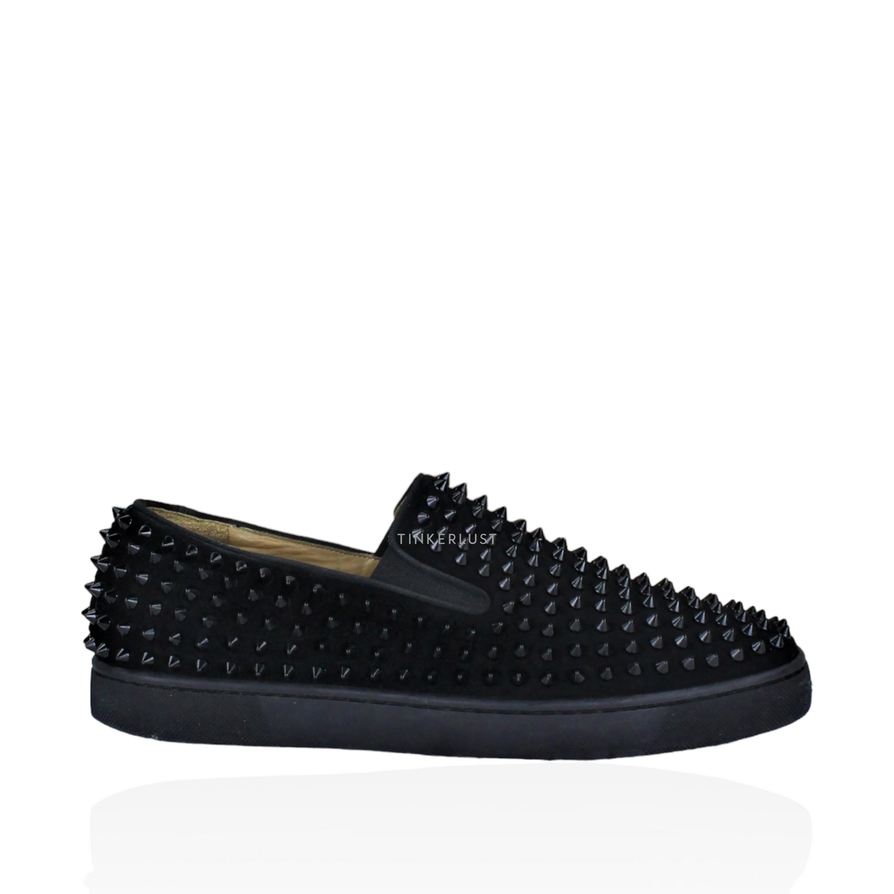 Spiked store slip ons