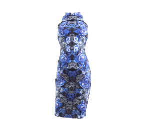 Zalora Blue Floral Two Piece