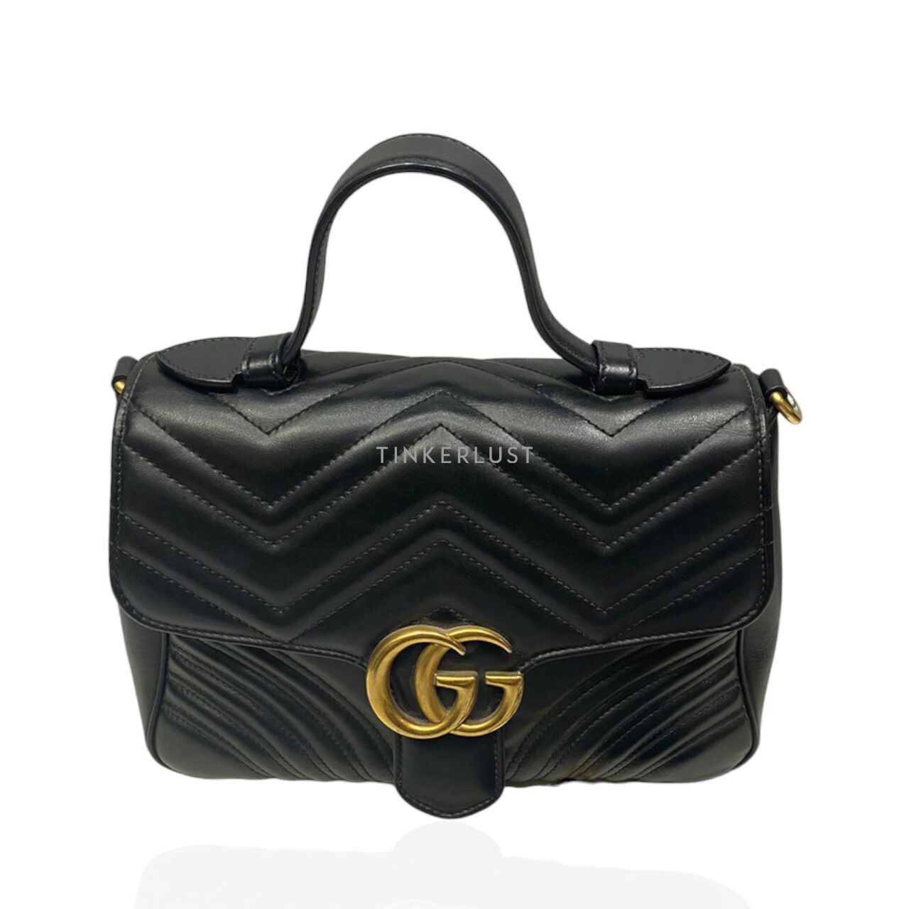 Gucci marmont cheap top handle medium