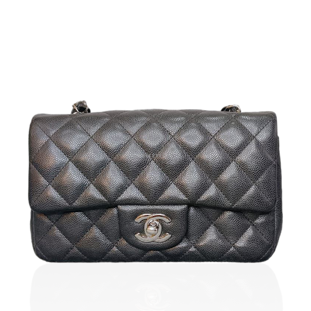 tas shoulder bag Chanel Mini Rectanguler Black SHW 25 Shoulder