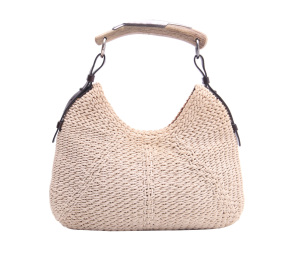 Yves Saint Laurent Cream Woven Handbag