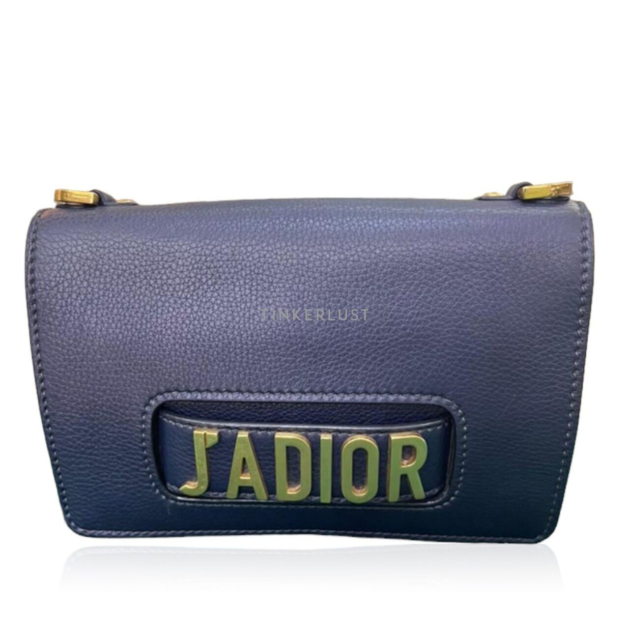 tas shoulder bag Christian Dior Jadior Flap Blue Grained Leather GHW 2017 Shoulder Bag Tinkerlust