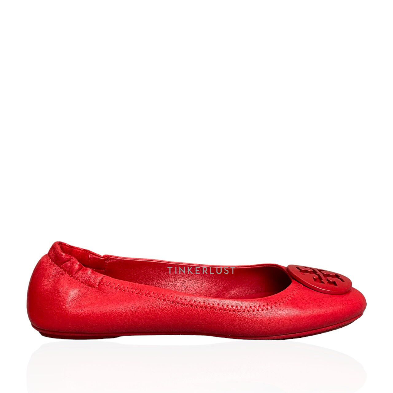 Red tory hot sale burch ballet flats