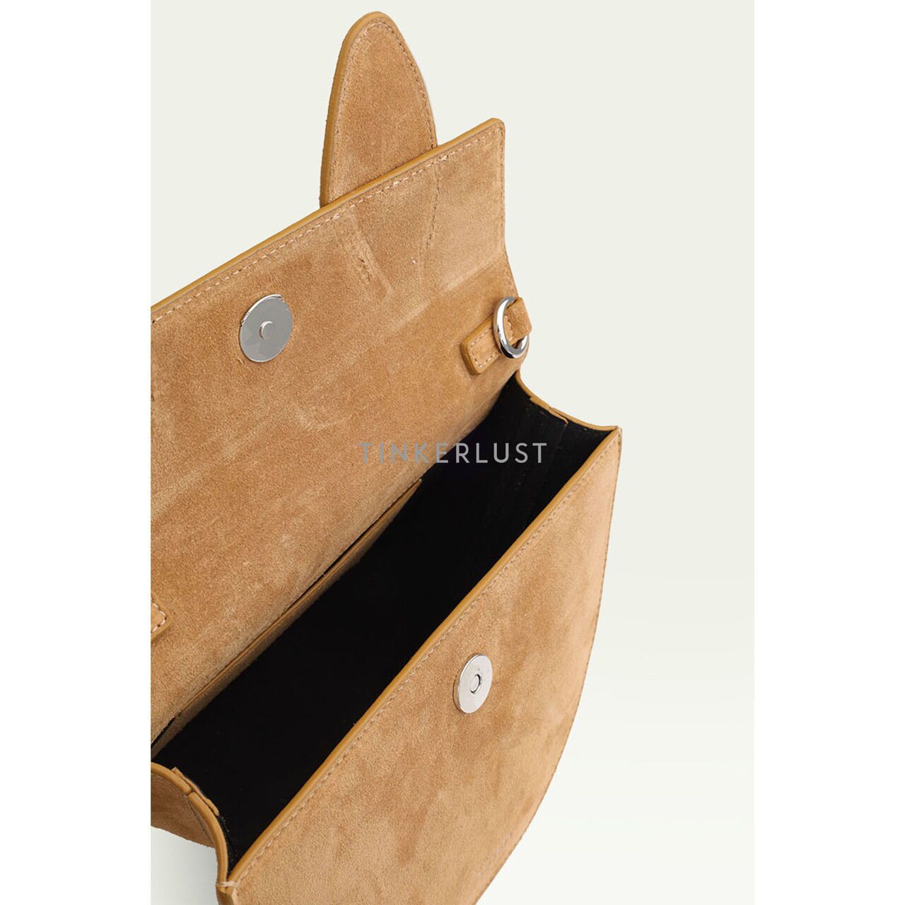 【YUZEFI】MINI PRETZEL SUEDE TOTE BAG - BUTTERSCOTCH tas satchel yuzefi Pretzel Knotted Tote Bag in Butterscotch