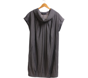 Zara Dark Grey Turtle Neck Mini Dress