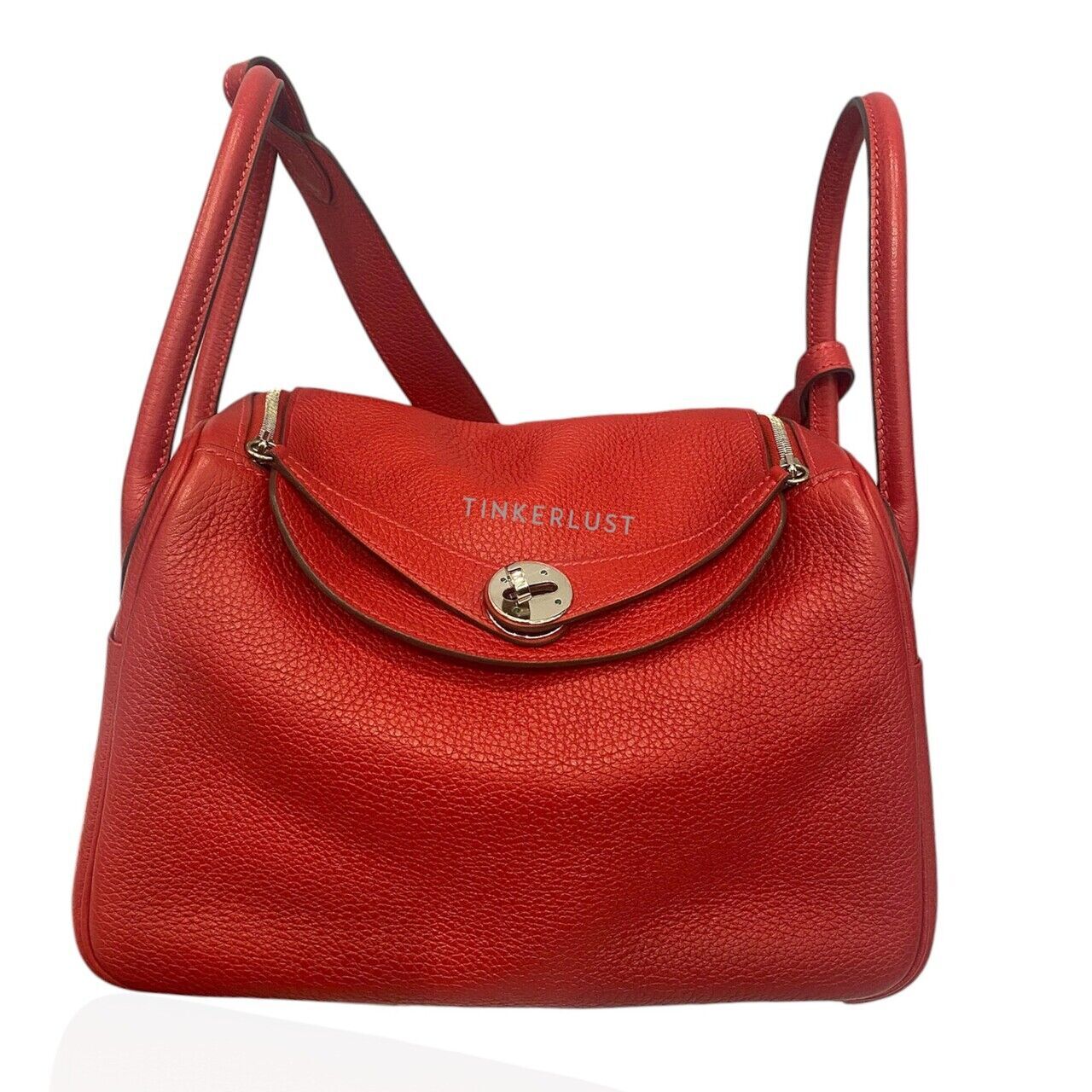 tas shoulder bag Hermes Lindy 26 Red Clemence PHW A Shoulder Bag Tinkerlust