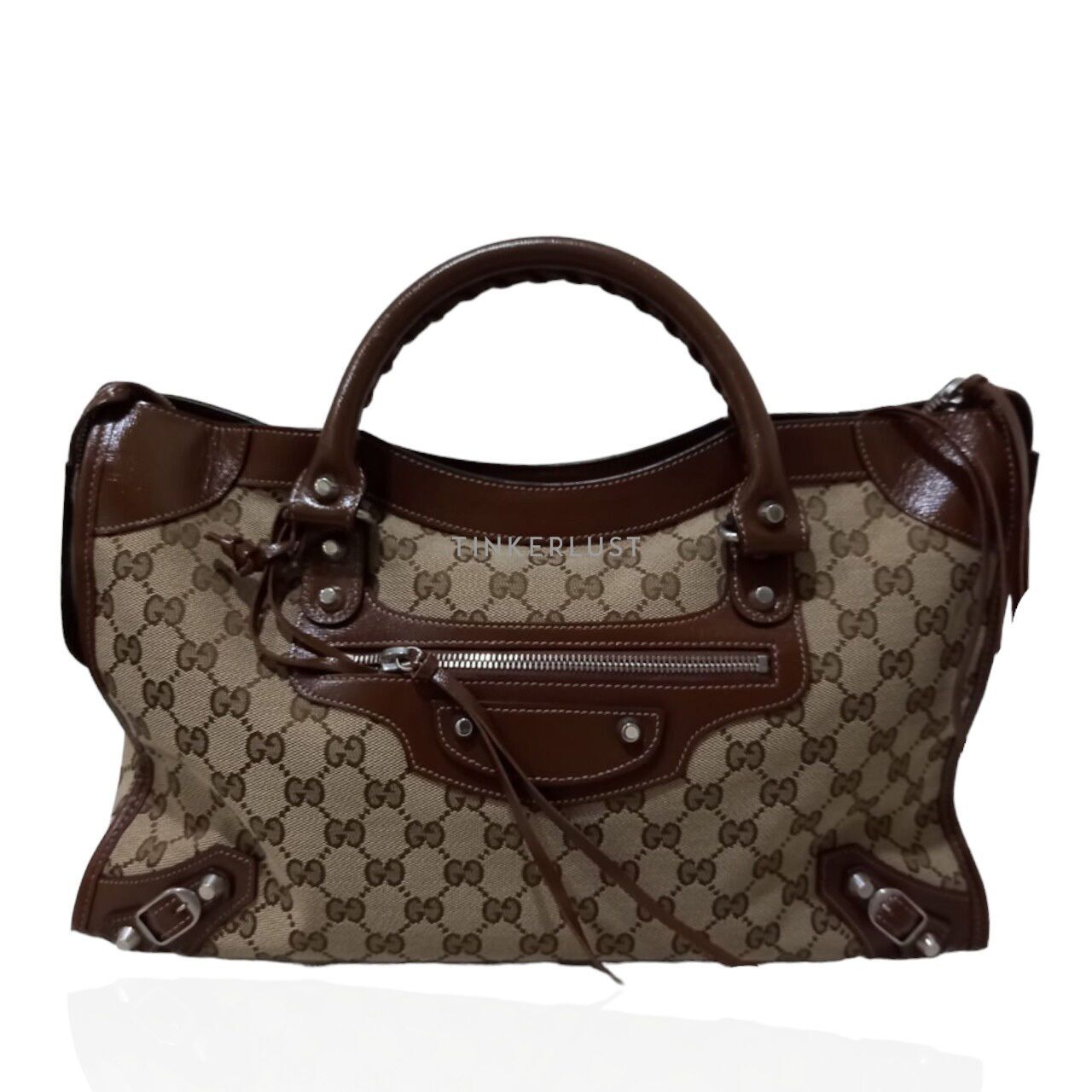 tas satchel Gucci X Balenciaga The Hacker Project Neo Classic City GG Canvas Bag 2022 Satchel Tinkerlust