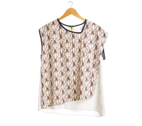Major Minor Beige Patterned Sleeveless