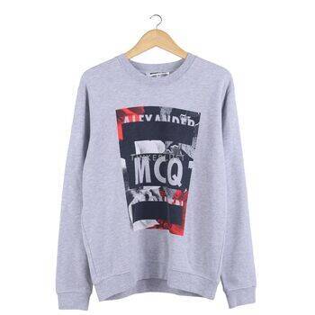 pakaian atasan sweater McQ Alexander McQueen Grey Sweater Tinkerlust