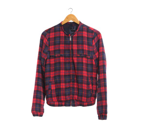 Zara Red Plaid Jaket