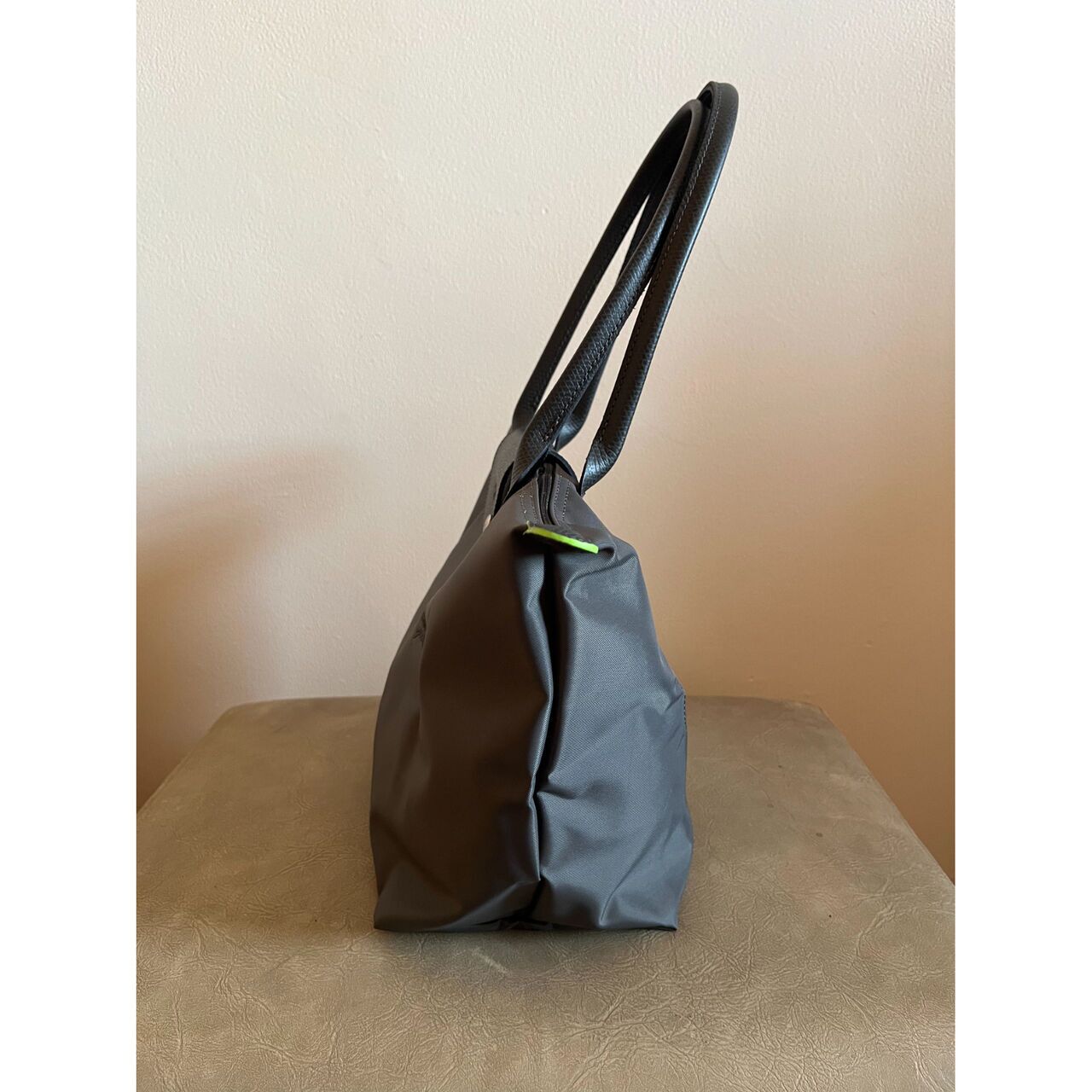 トートバッグ Longchamp Graphite-coloured Le Pliage Green M bag Le Pliage Green M Tote bag Graphite - Recycled canvas