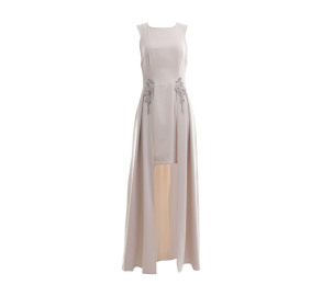 Peachespinkish Beige Hi-Lo Mini Dress