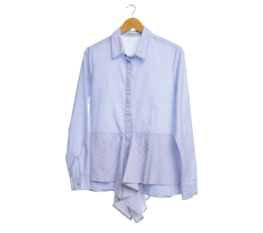 Cotton Ink Blue Striped Shirt