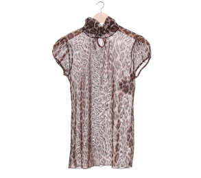 Zara Brown Leopard Blouse