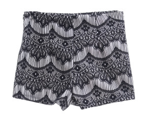 Body central Black & White Shorts Pants