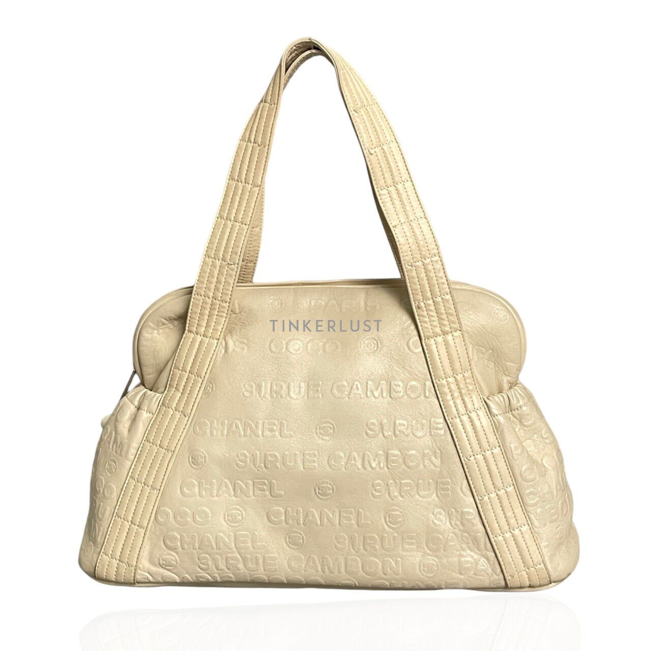 Chanel cream tote online bag