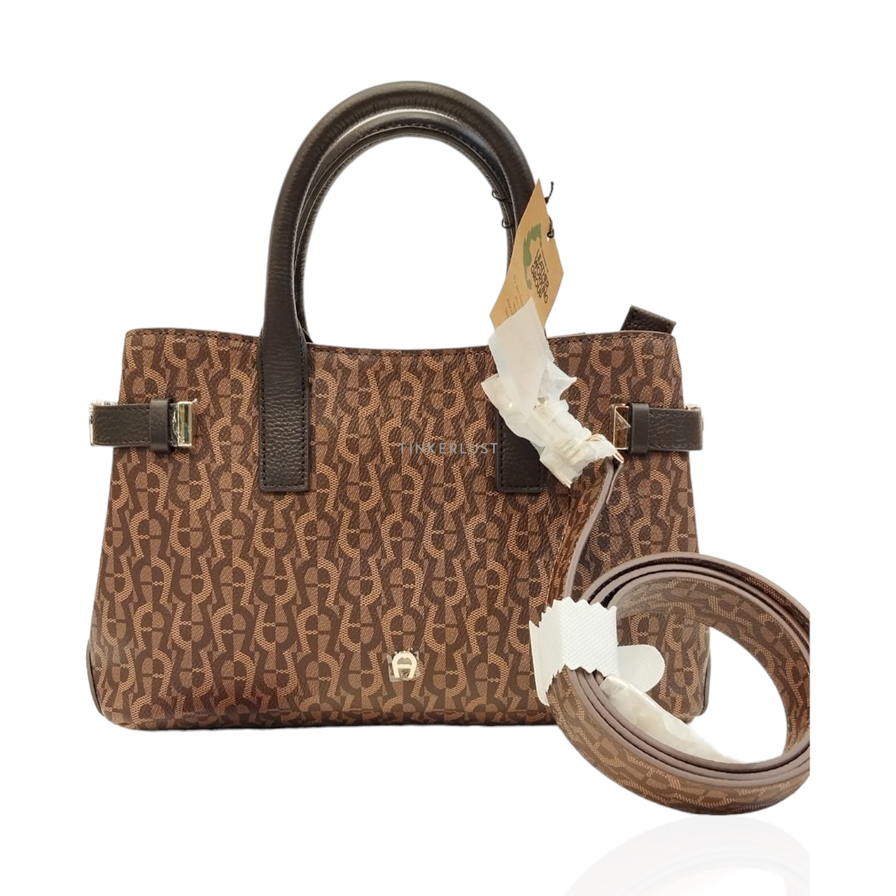 tas satchel Aigner Roma Icon Top Handle Satchel Tinkerlust