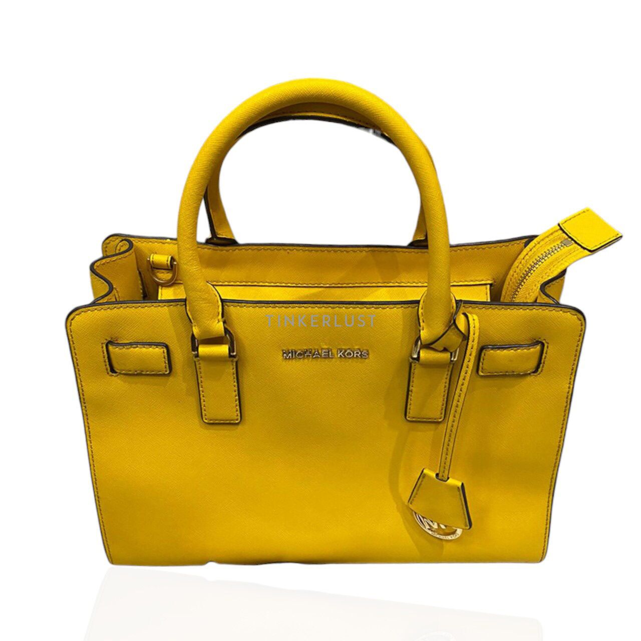 Michael kors yellow outlet satchel