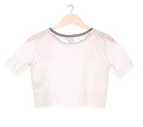 IRoo Off White Perforated Blouse