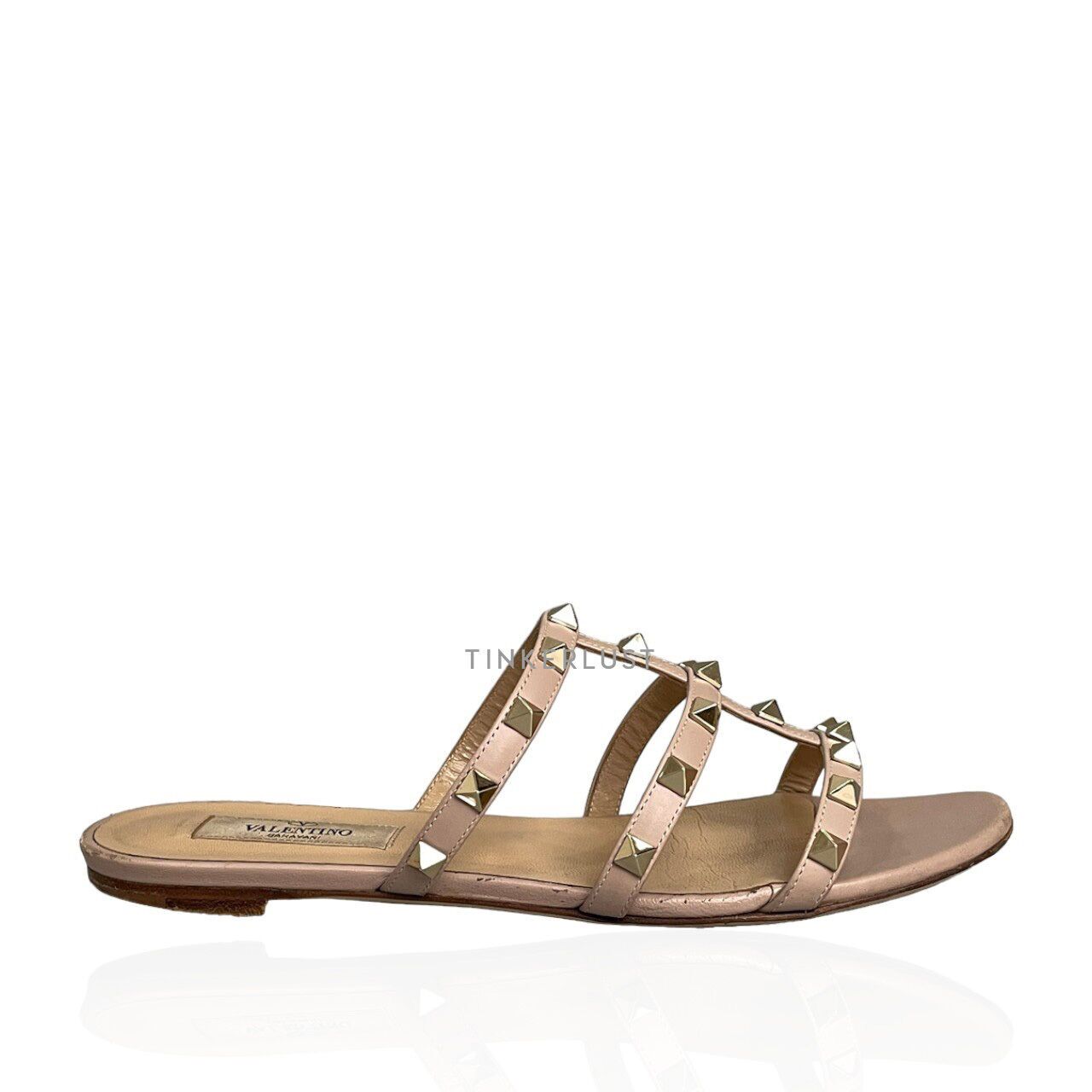 Rockstud caged flat deals slide sandal