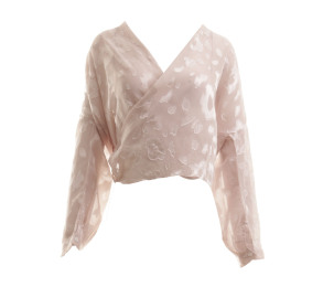 Obsidia Collective Soft Pink Wrap Blouse