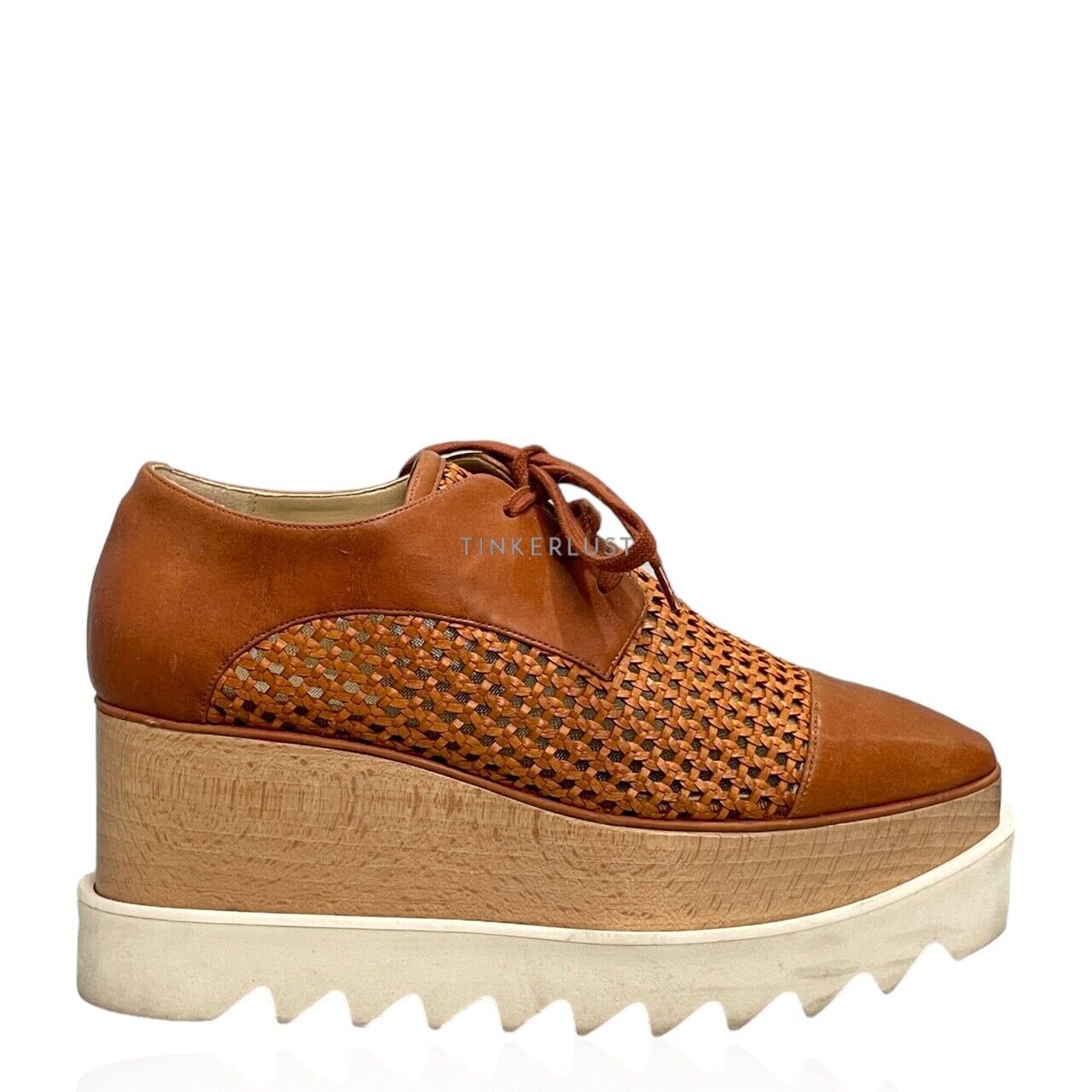 Stella McCartney Brown Elyse Lace Up Oxford Platforms online