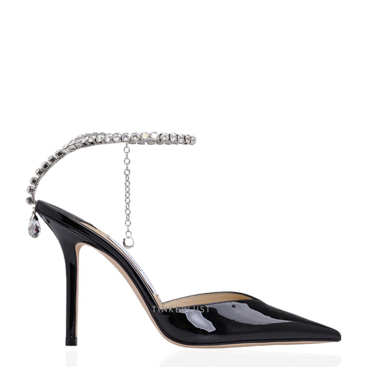 JIMMY CHOO for  スタッズ ハイヒール JIMMY CHOO Stevie 100 embellished patent-leather pumps | NET