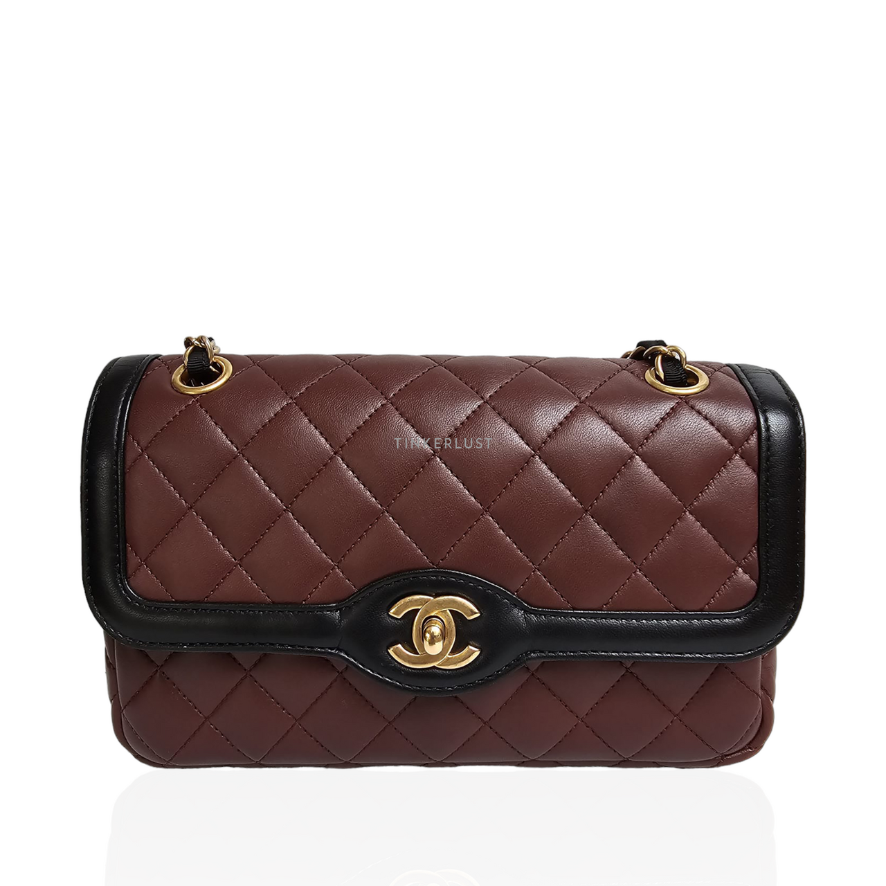 tas shoulder-bag Chanel Two Tone Flap GHW Shoulder Bag | Tinkerlust