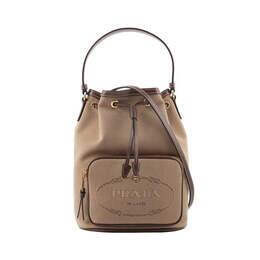 ★PRADA★Duet Jacquard bucket bag★Beige Prada Bucket Bag: Refined Style