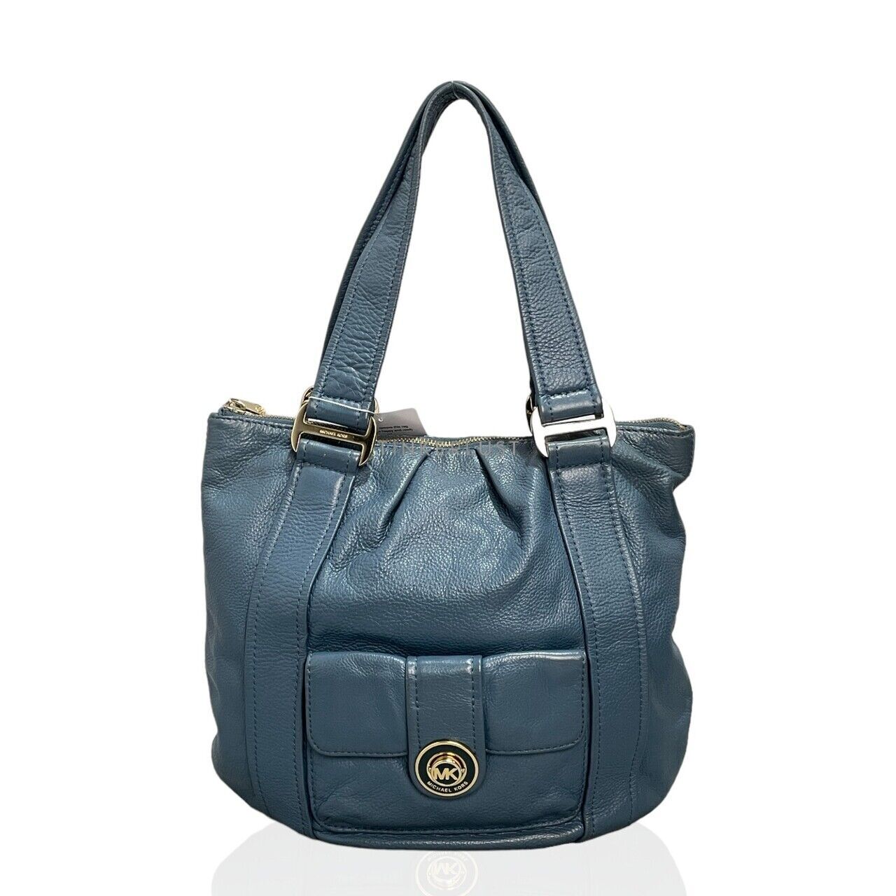 tas shoulder bag Michael Kors Blue Leather Shoulder Bag Tinkerlust