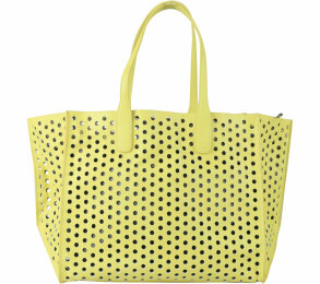 Zara Yellow Perforated Handbag