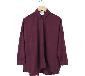 Dark Purple Back Cut Out Shirt