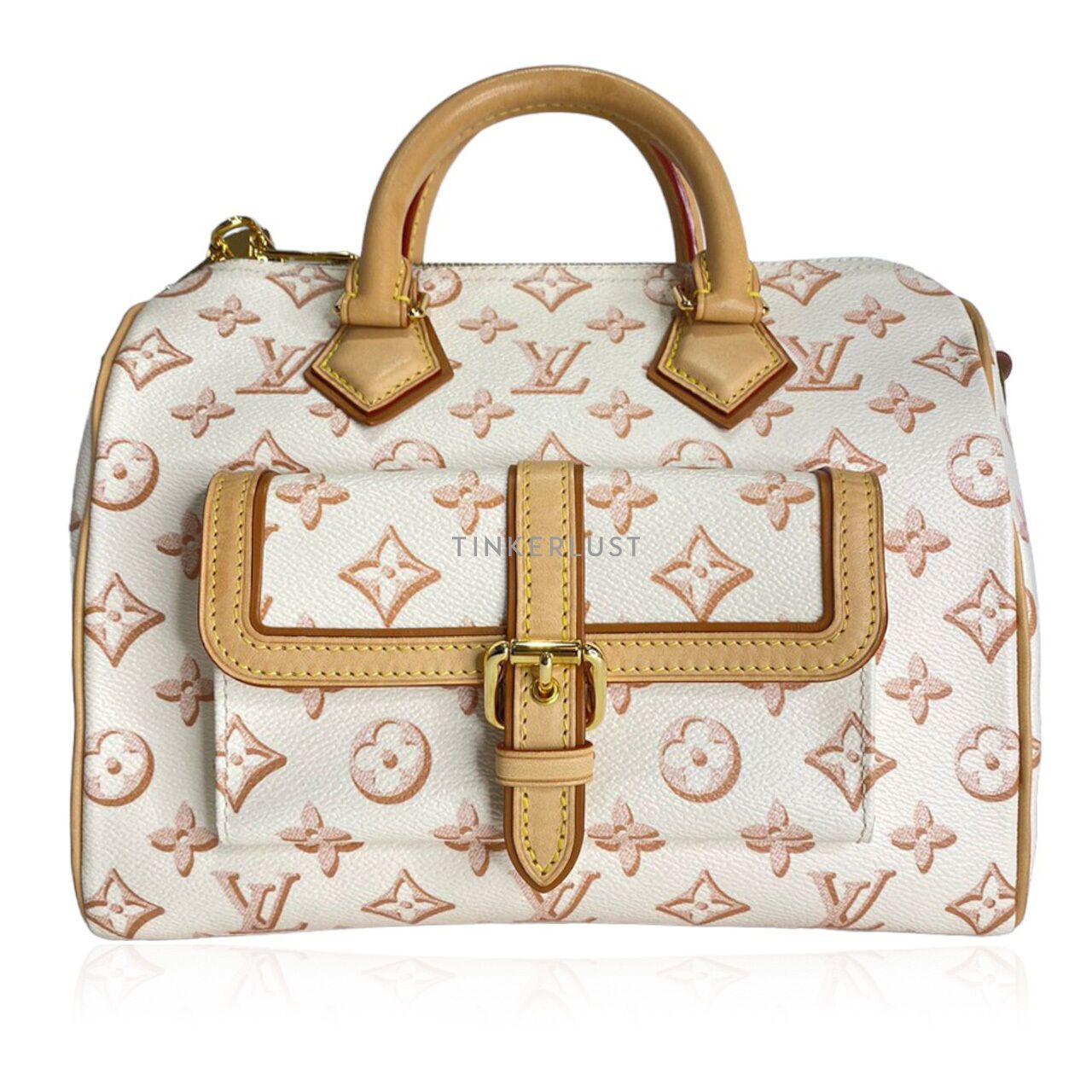 tas satchel Louis Vuitton Speedy Bandouliere 25 Monogram Beige Clair  Satchel