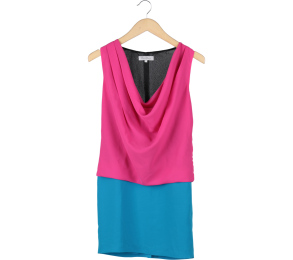 Max Mara Pink And Blue Mini Dress