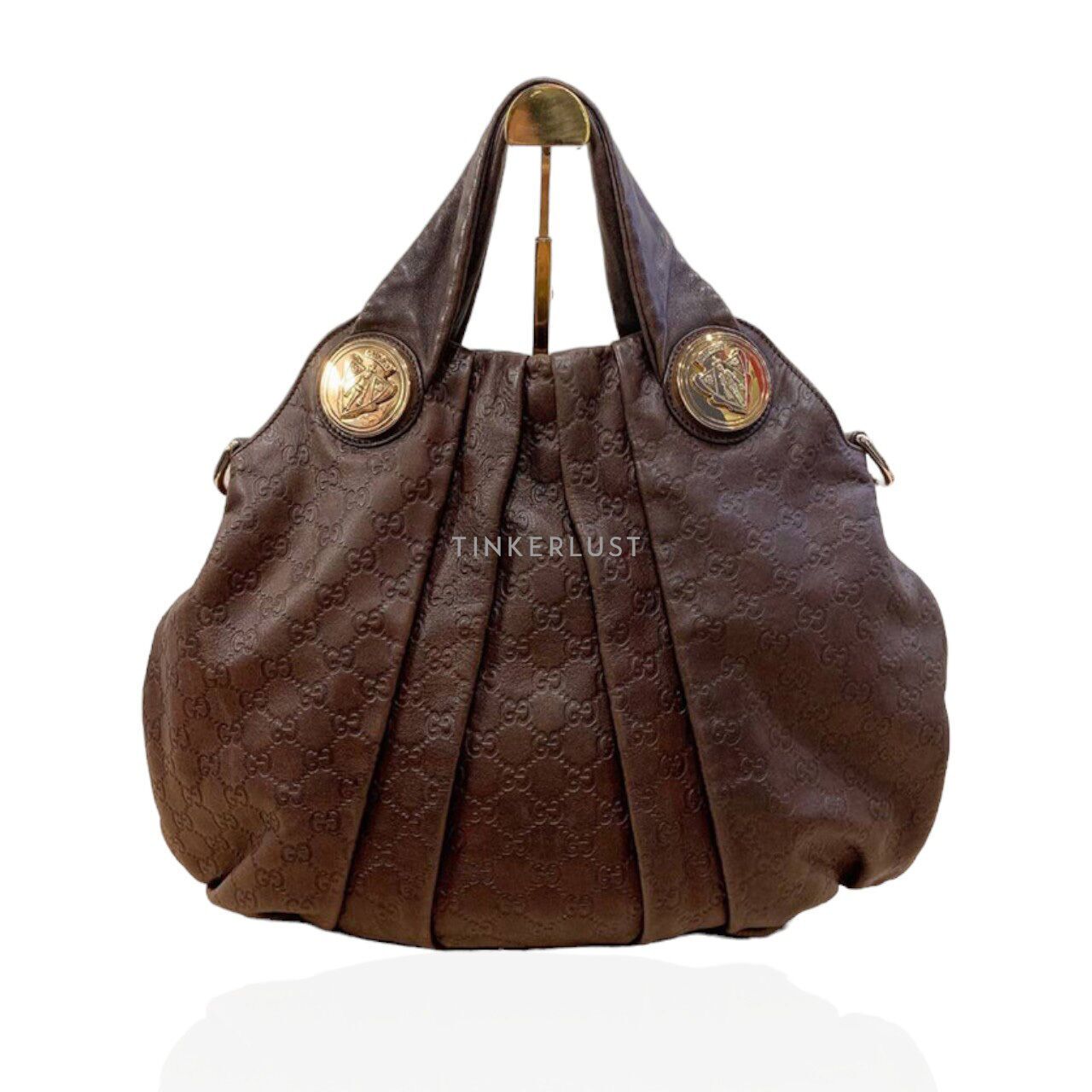 Gucci brown leather hobo bag best sale