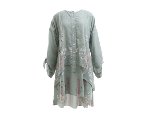 Ria Miranda Green Floral Blouse