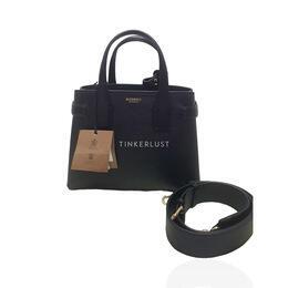 Burberry Banner Small Black with Wide Adjustable Strap Satchel 